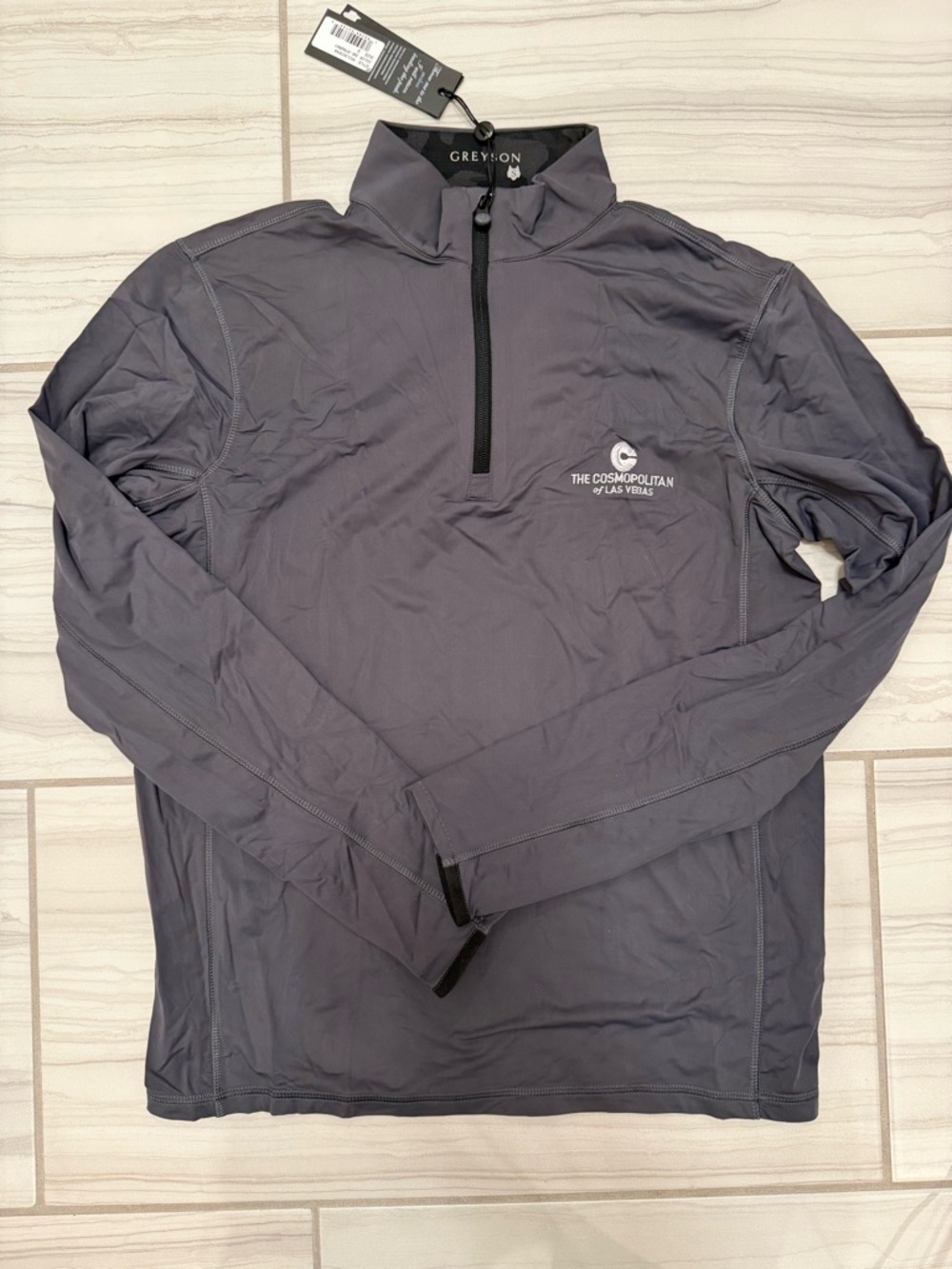 Greyson Men's Slate Gray Lightweight Quarter-Zip Pullover